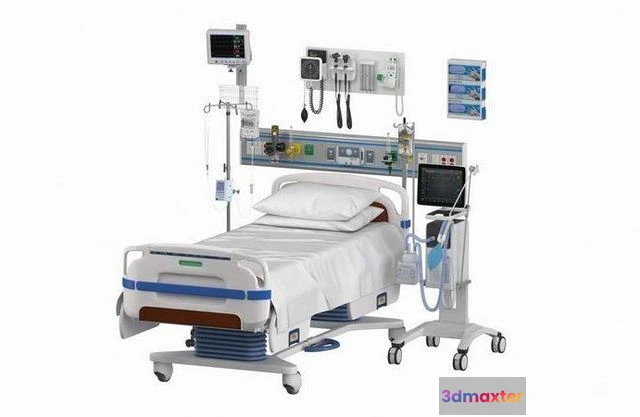 1519352 - PBR Game 3D Models - ICU Equipment 3D Max