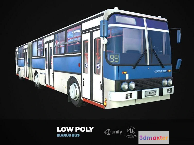 1519354 - PBR Game 3D Models - Ikarus bus 3D Max