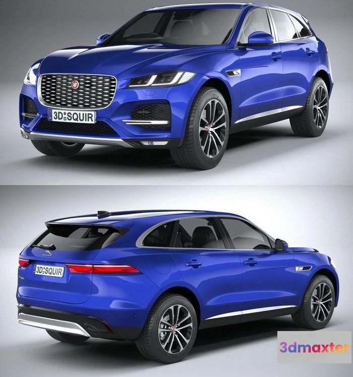 1519392 - PBR Game 3D Models - Jaguar F-Pace Regular 2021 3D Max