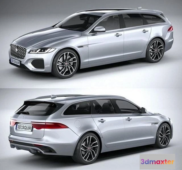 1519396 - PBR Game 3D Models - Jaguar XF Wagon 2021 3D Max