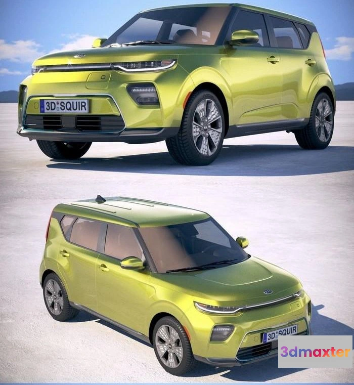 1519406 - PBR Game 3D Models - Kia Soul EV 2020 3D Max