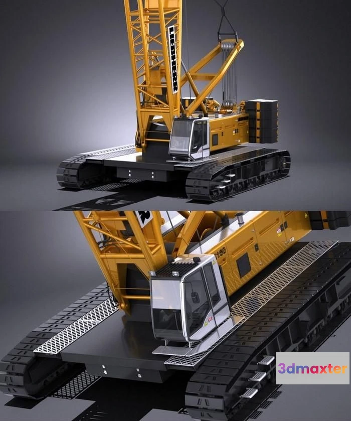 1519424 - PBR Game 3D Models - Liebherr LR 1160 Hydraulic Lift Crane 3D Max