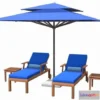 1519430 - PBR Game 3D Models - Lounge Chair and Umbrella 3D Max