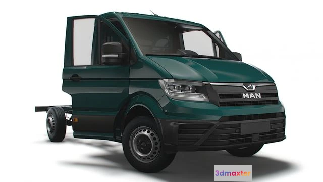 1519434 - PBR Game 3D Models - MAN TGE Chassis SingleCab L1 HQInterior 2023 3D Max