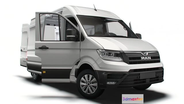 1519440 - PBR Game 3D Models - MAN TGE Panel Van L2H2 HQ Interior 2023 3D Max