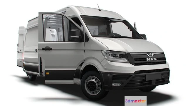 1519442 - PBR Game 3D Models - MAN TGE Panel Van L3H2 HQ Interior 2023 3D Max