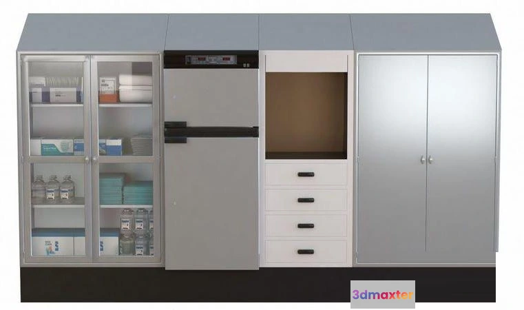 1519460 - PBR Game 3D Models - Medical Storage and warming Cabinet 3D Max