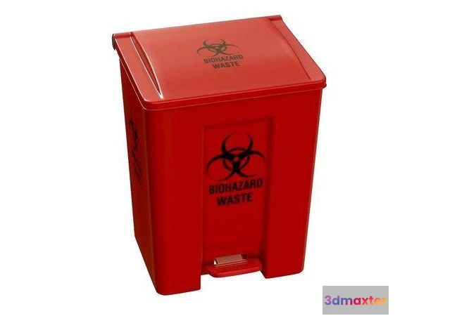 1519464 - PBR Game 3D Models - Medical Waste Bin 3D Max