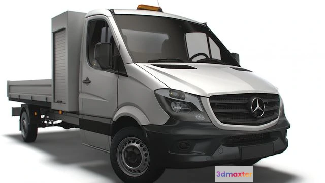 1519484 - PBR Game 3D Models - Mercedes Benz Sprinter Single Cab Tipper Toolpod 2018 3D Max