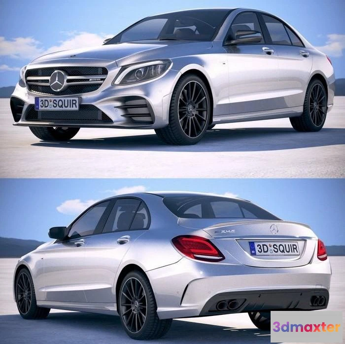 1519492 - PBR Game 3D Models - Mercedes C-Class AMG 4Matic 2019 3D Max