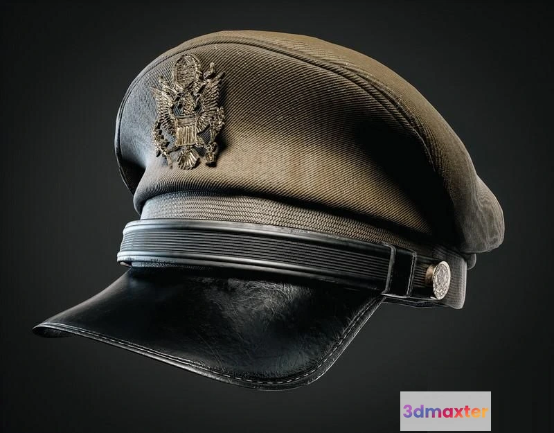 1519512 - PBR Game 3D Models - Military Hat 3D Max