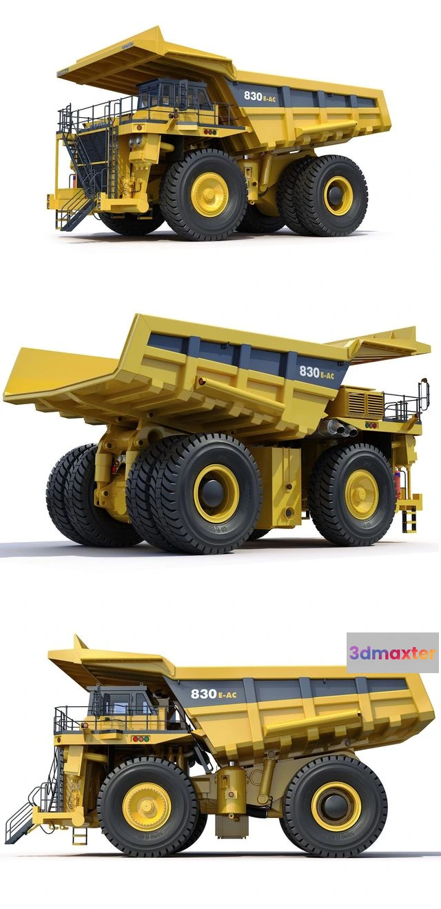 1519520 - PBR Game 3D Models - Mining dump truck Komatsu 830E-AC 3D Max