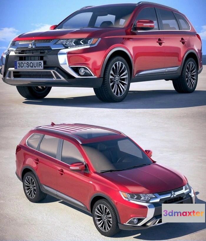 1519522 - PBR Game 3D Models - Mitsubishi Outlander 2019 3D Max