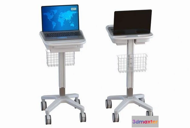 1519524 - PBR Game 3D Models - Mobile Laptop Cart 3D Max