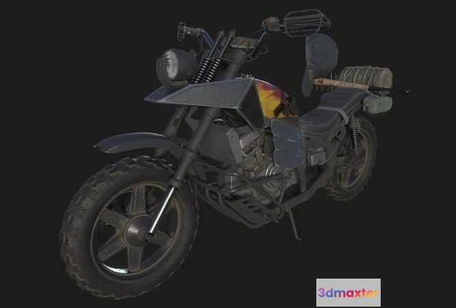 1519534 - PBR Game 3D Models - Motorbike survival 3D Max