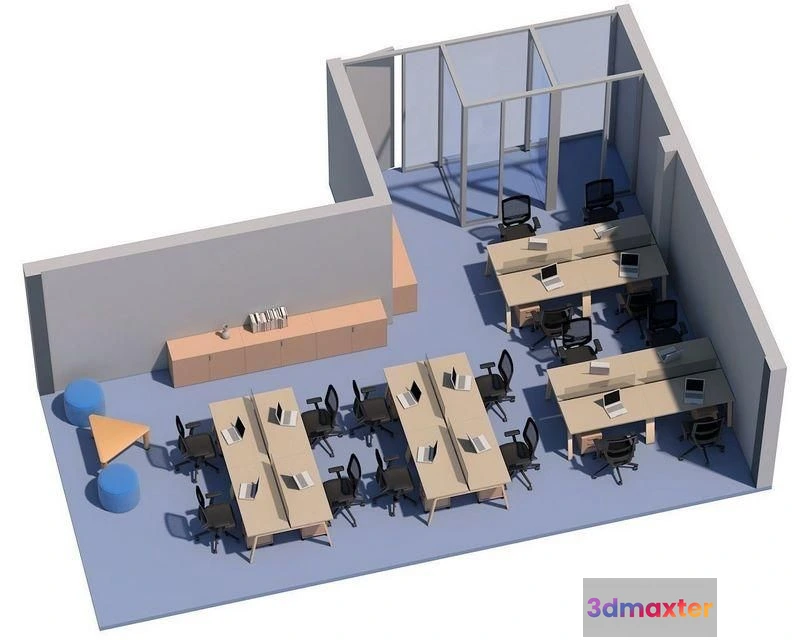 1519546 - PBR Game 3D Models - Office Space 3D Max