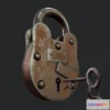 1519548 - PBR Game 3D Models - Old Padlock 3D Max