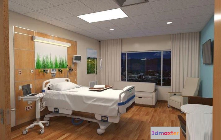 1519606 - PBR Game 3D Models - Patient Room V2 3D Max