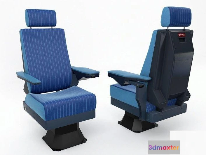 1519668 - PBR Game 3D Models - Pilot Seat 3D Max