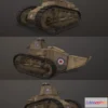 1519714 - PBR Game 3D Models - Renault FT-17 WW1 Tank 3D Max