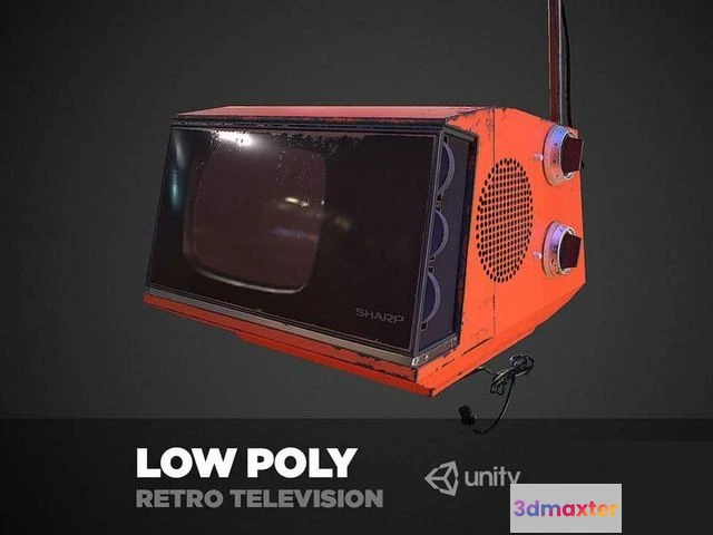 1519728 - PBR Game 3D Models - Retro Television 3D Max