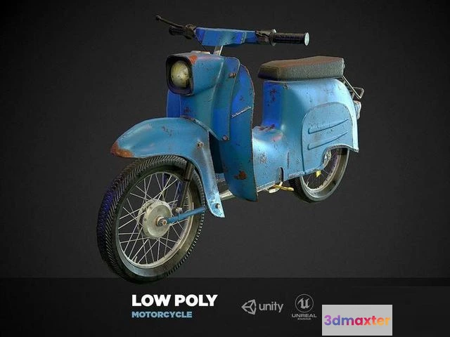 1519748 - PBR Game 3D Models - Schwalbe KR 51 retro motorcycle 3D Max