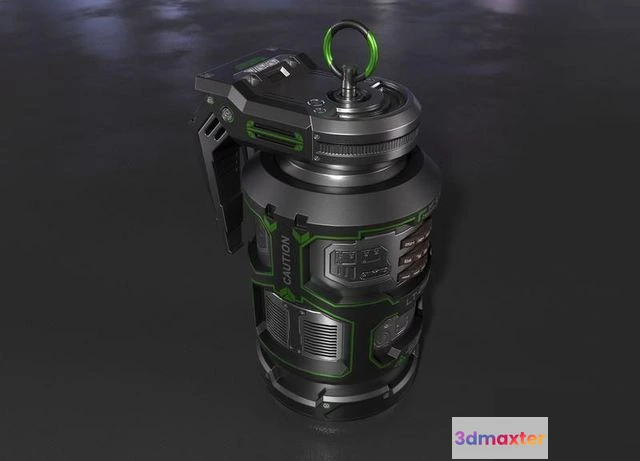 1519762 - PBR Game 3D Models - Sci-fi Grenade 3D Max