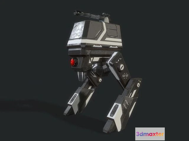 1519766 - PBR Game 3D Models - Scout light Mech Low-poly 3D Max