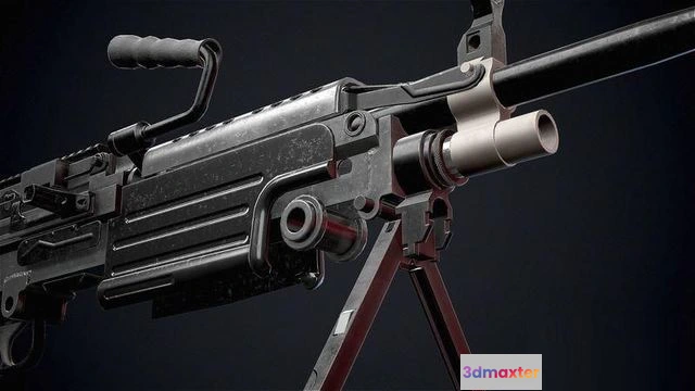 1519770 - PBR Game 3D Models - Semi Automatic Rifle FN M249S PARA 3D Max