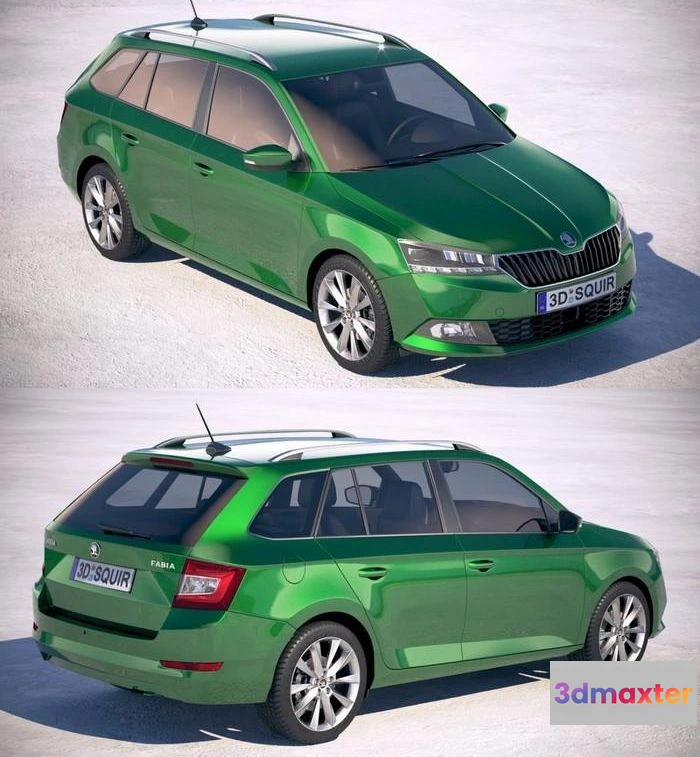 1519776 - PBR Game 3D Models - Skoda Fabia Combi 2019 3D Max