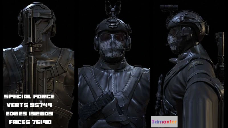 1519790 - PBR Game 3D Models - Special Force 3D Max