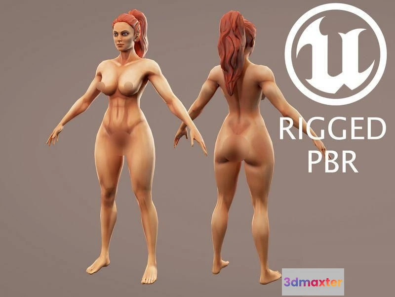 1519800 - PBR Game 3D Models - Stylized Female 3D Max
