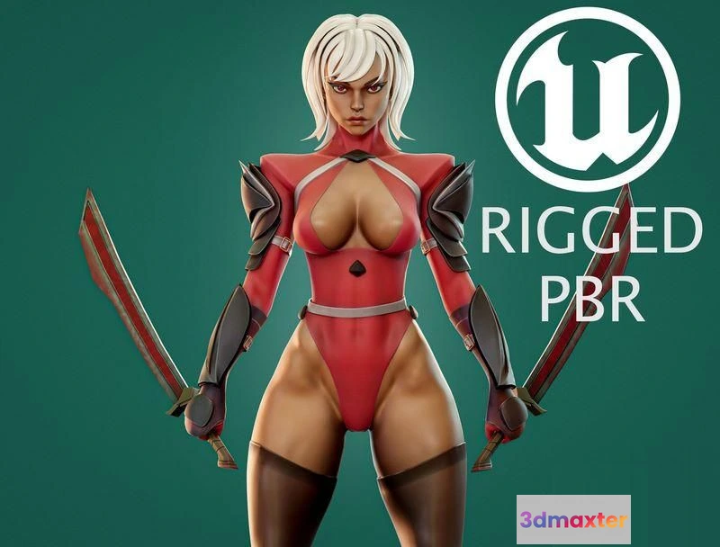 1519802 - PBR Game 3D Models - Stylized Girl Knight 3D Max