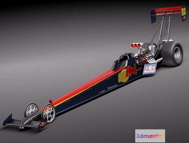 1519824 - PBR Game 3D Models - Top Fuel Dragster 2011 3D Max
