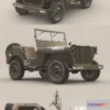 1519872 - PBR Game 3D Models - US Army Willys Jeep -B 3D Max
