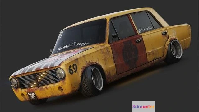 1519898 - PBR Game 3D Models - VAZ-2101 Rat Edition 3D Max