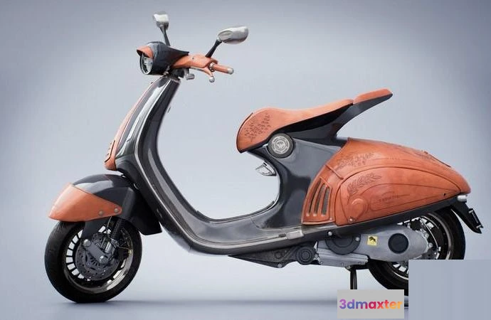1519902 - PBR Game 3D Models - Vespa-946 motorcycle scooter 3D Max
