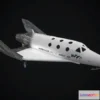 1519912 - PBR Game 3D Models - Virgin galactic spaceship 3D Max