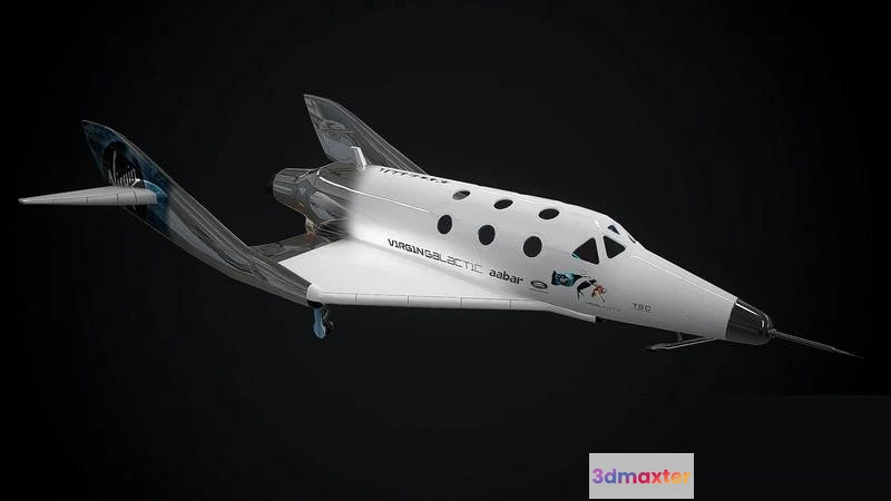 1519912 - PBR Game 3D Models - Virgin galactic spaceship 3D Max