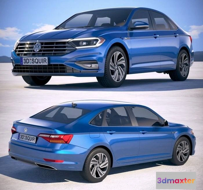 1519916 - PBR Game 3D Models - Volkswagen Jetta 2019 3D Max