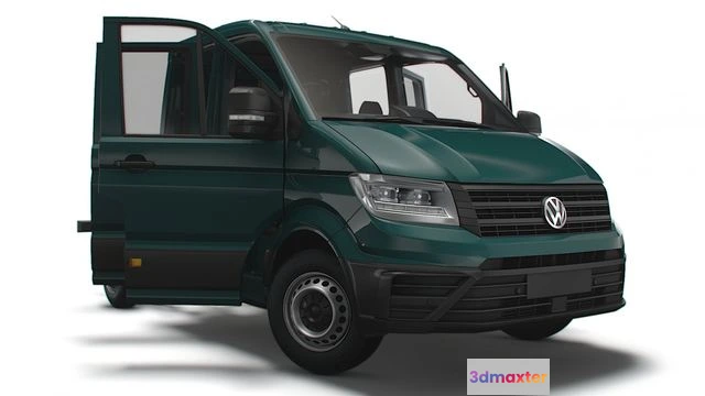 1519924 - PBR Game 3D Models - VW Crafter Chassis DoubleCab L1 HQInterior 2023 3D Max