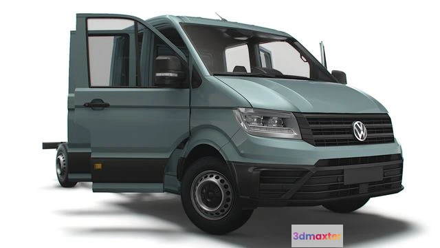 1519928 - PBR Game 3D Models - VW Crafter Chassis SingleCab L2 HQInterior 2023 3D Max