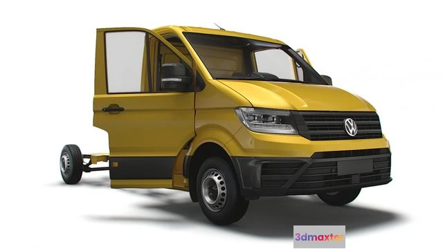 1519932 - PBR Game 3D Models - VW Crafter Flat frame chassis HQ Interior 2023 3D Max