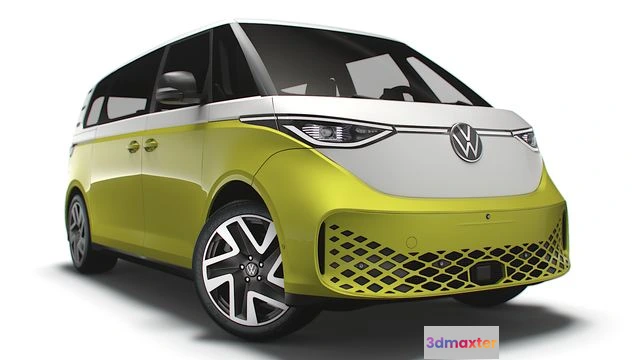 1519944 - PBR Game 3D Models - VW IDBuzz LWB 2023 retro iconic 3D Max