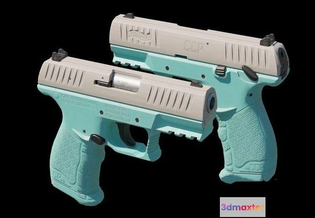 1519950 - PBR Game 3D Models - Walther CCP M2 380 Angle Blue 3D Max