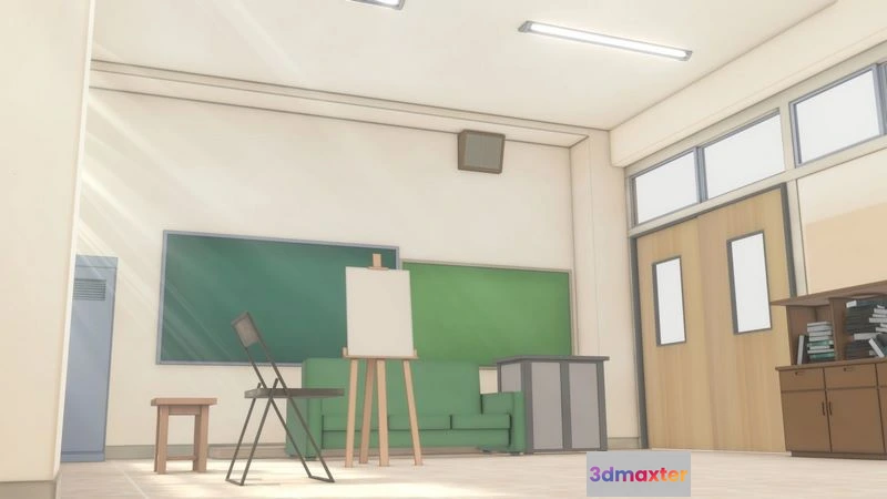 1519986 - PBR Game 3D Models - Anime Art Room 3D Max