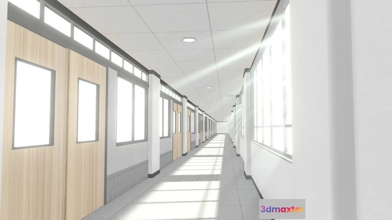 1519990 - PBR Game 3D Models - Anime Corridor 3D Max