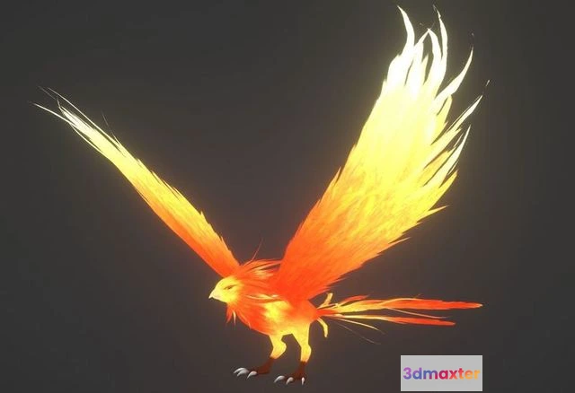 1519992 - PBR Game 3D Models - Anime Phoenix 3D Max
