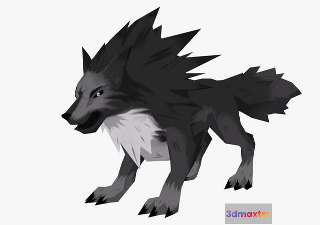 1519994 - PBR Game 3D Models - Anime Wolf 3D Max