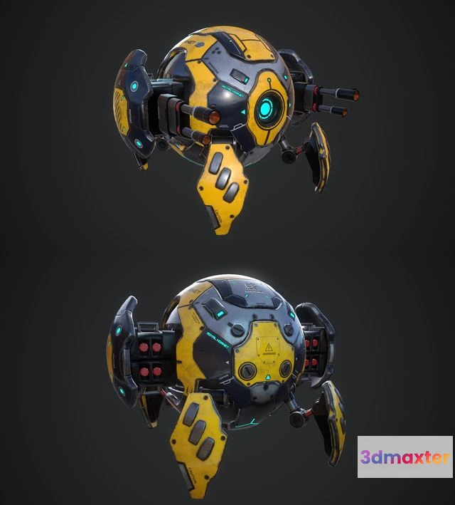 1520010 - PBR Game 3D Models - Ball Bot 3D Max